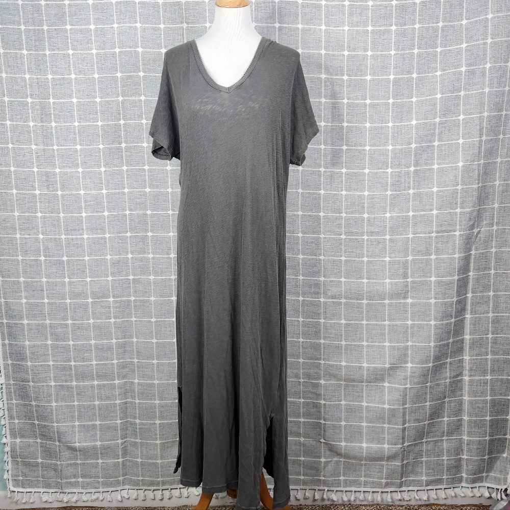 Rails Ren Gray V-Neck Maxi Dress